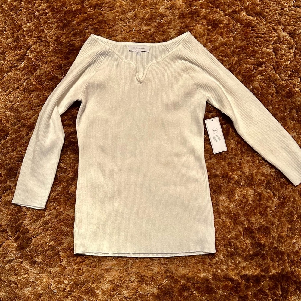 Madison white Knit Top